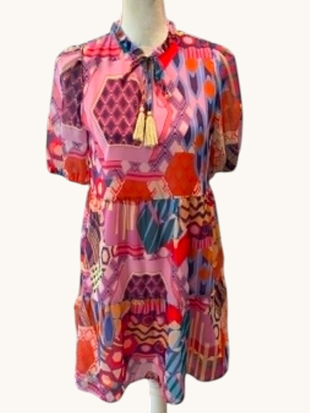 TMHL Colorful Geometric Pattern Mini Dress